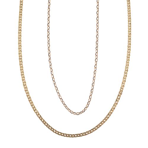 TWO GOLD NECKCHAINS (2)