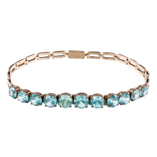 A BLUE ZIRCON BRACELET