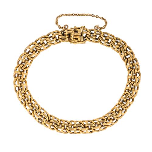 AN 18CT GOLD MULTIPLE LINK BRACELET