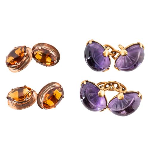 TWO PAIRS OF CUFFLINKS (4)