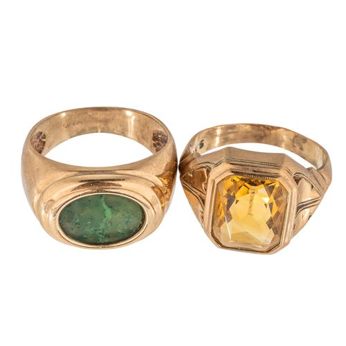 TWO GEMSET RINGS (2)