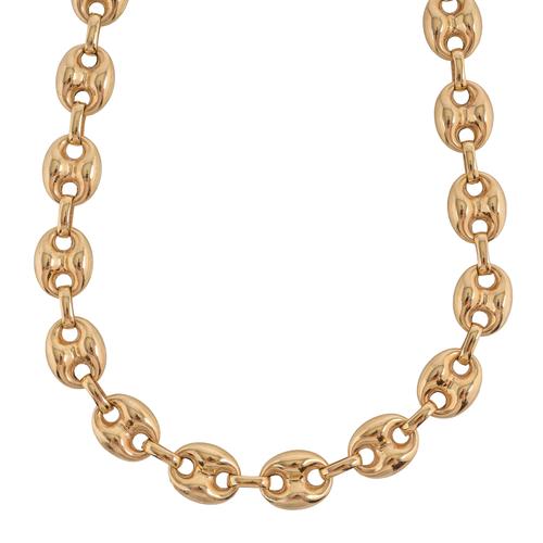 A 14CT GOLD ANCHOR LINK NECKLACE