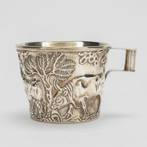 A EUROPEAN SILVER MODEL OF THE VAPHEIO ANCIENT CUP