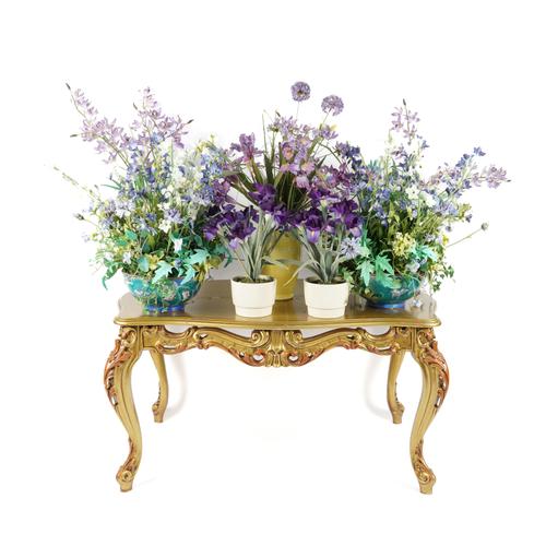 A GROUP OF FAUX FLOWER ARRANGEMENTS (7)