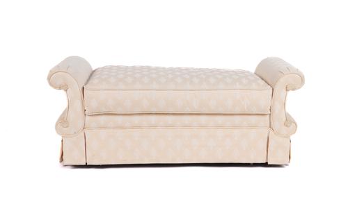 MILLBROOK AND CO; A SCROLL END LIFT-TOP WINDOW SEAT