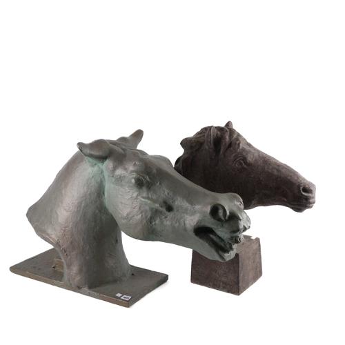 OF EQUESTRIAN INTEREST: TWO COMPOSITE HORSE’S HEADS (2)