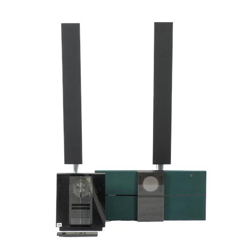 BANG & OLUFSEN: A BEOSOUND 3000 AND A BEOSOUND CENTURY CD PLAYER AND A PAIR OF CHROME SPEAKERS (3)