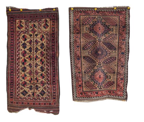 A BELUCHISTAN PRAYER RUG AND A BELUCHISTAN RUG (2)