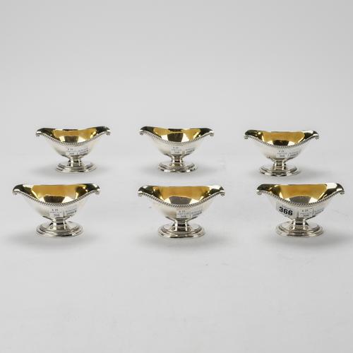 A SET OF SIX GEORGE III SILVER SALTS (6)