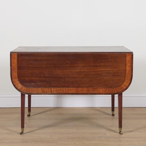 A GEORGE III ROSEWOOD BANDED MAHOGANY PEMBROKE TABLE