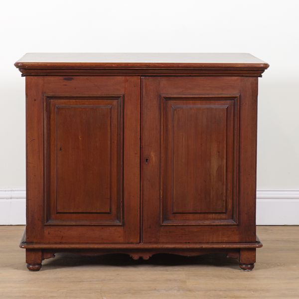 A VICTORIAN MAHOGANY TWO DOOR FILING CABINET