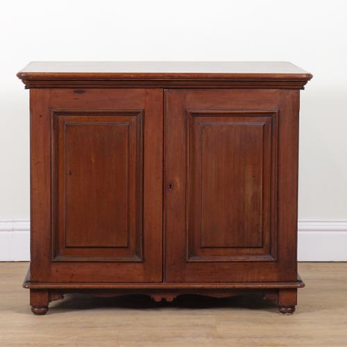 A VICTORIAN MAHOGANY TWO DOOR FILING CABINET