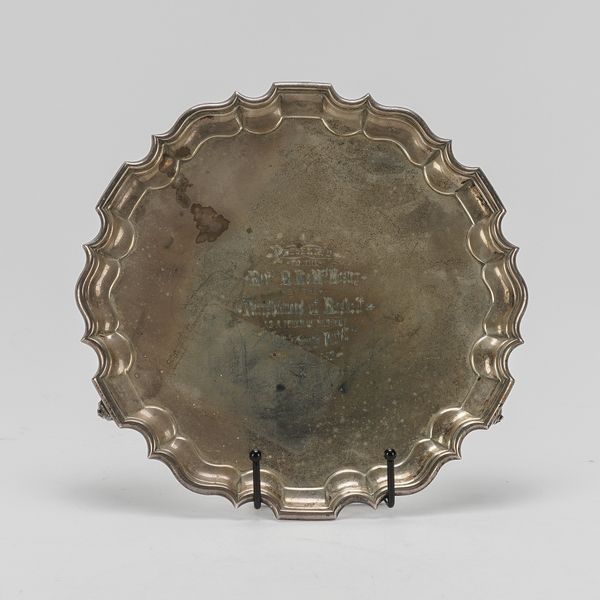 A VICTORIAN SILVER SALVER