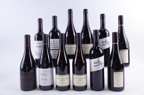 TWELVE BOTTLES FRENCH AND NEW ZEALAND RED WINE