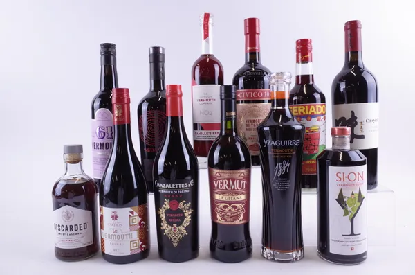 TWELVE BOTTLES RED VERMOUTH