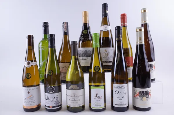 TWELVE BOTTLES FRENCH, GERMAN, SOUTH AFRICAN AND NEW ZEALAND WHITE WINE