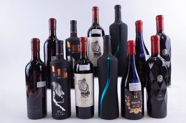 TWELVE BOTTLES CHINESE RED WINE