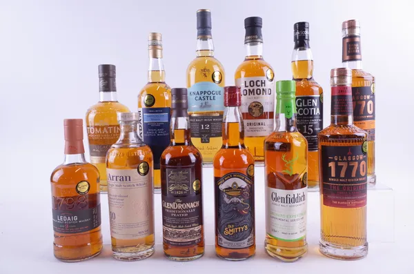 ELEVEN BOTTLES SINGLE MALT SCOTCH WHISKY AND ONE IRISH WHISKEY