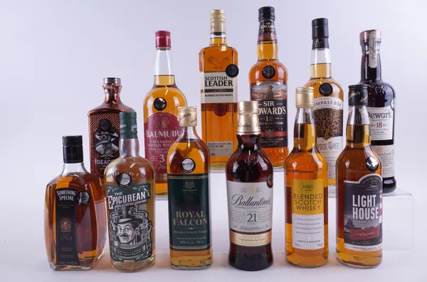 TWELVE BOTTLES BLENDED SCOTCH WHISKY