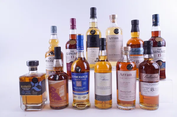 TWELVE BOTTLES SINGLE MALT SCOTCH WHISKY