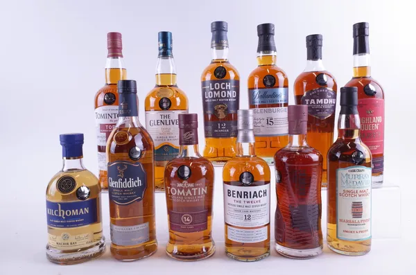 TWELVE BOTTLES SINGLE MALT SCOTCH WHISKY