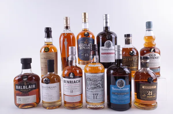 TWELVE BOTTLES SINGLE MALT SCOTCH WHISKY