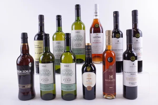 TWELVE BOTTLES SHERRY