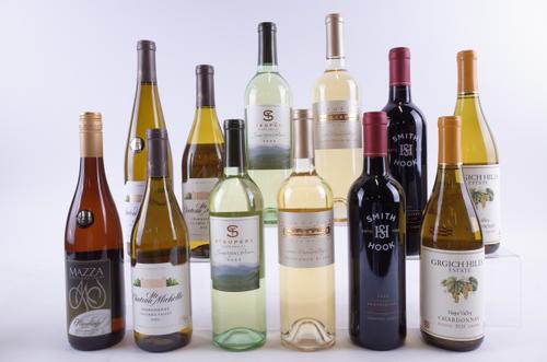 TEN BOTTLES AMERICAN WHITE AND TWO RED WINE