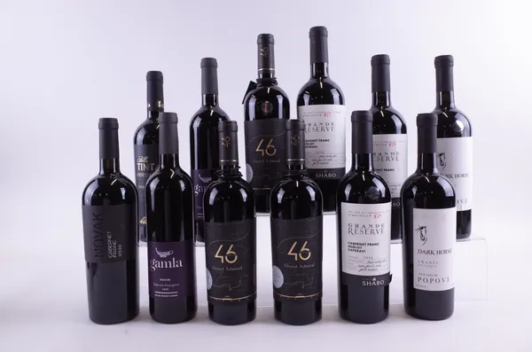 TWELVE BOTTLES MACADONIAN, CYPRIOT, ISRAELI AND UKRAINIAN RED WINE