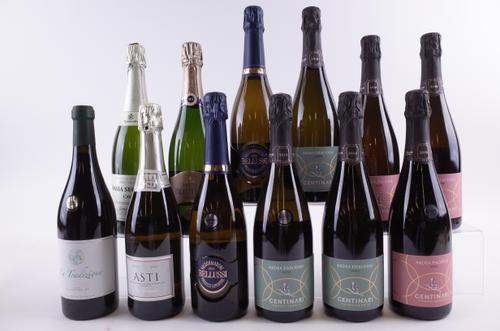 ELEVEN BOTTLES ITALIAN AND ONE SPANISH SPARKLING WINE