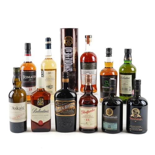 TWELVE BOTTLES OF SCOTTISH WHISKY INCLUDING TWO BOTTLES OF BUNNAHABHAIN (12)