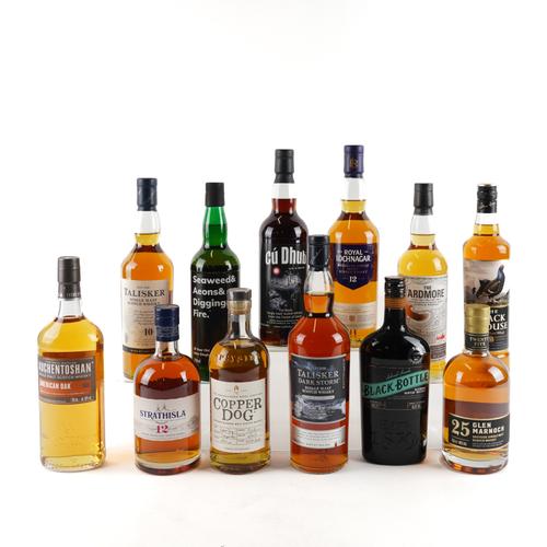 TWELVE BOTTLES OF SCOTTISH WHISKY INCLUDING TALISKER DAR STORM AND TALISKER 10 YEARS (12)