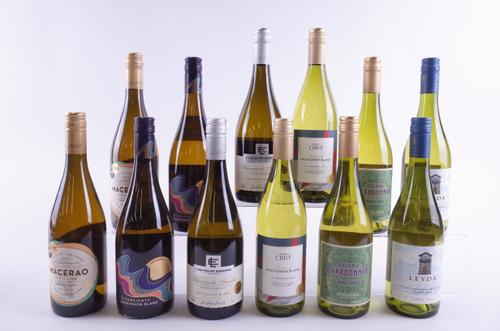 TWELVE BOTTLES CHILEAN WHITE WINE