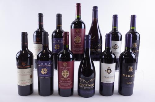 TWELVE BOTTLES CHILEAN RED WINE