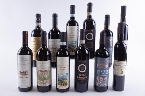 TWELVE BOTTLES ITALIAN RED WINE