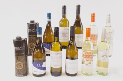 TEN BOTTLES AND TWO CARTONS ITALIAN WHITE WINE