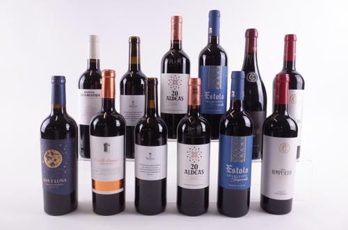 TWELVE BOTTLES SPANISH RED WINE