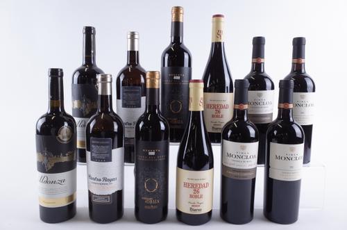 TWELVE BOTTLES SPANISH RED WINE
