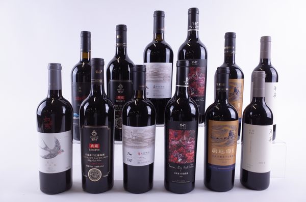 TWELVE BOTTLES CHINESE RED WINE
