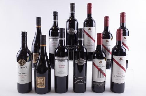 TWELVE BOTTLES AUSTRALIAN RED WINE