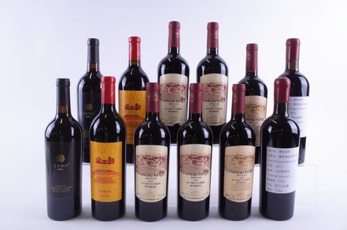 TWELVE BOTTLES CHINESE RED WINE