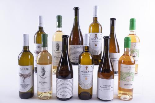 TWELVE BOTTLES GEORGIAN WHITE WINE