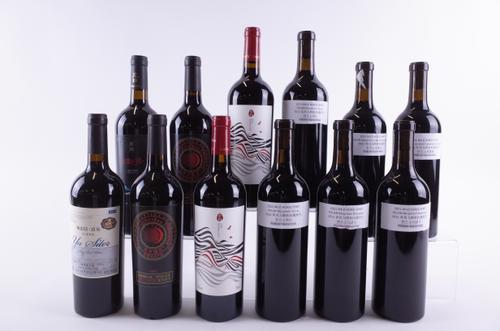 TWELVE BOTTLES CHINESE RED WINE