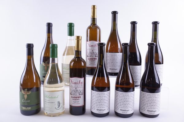 TWELVE BOTTLES GEORGIAN WHITE WINE