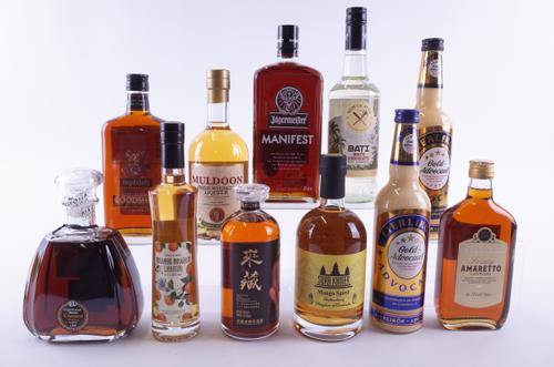 ELEVEN BOTTLES VARIOUS SPIRITS AND LIQUEURS