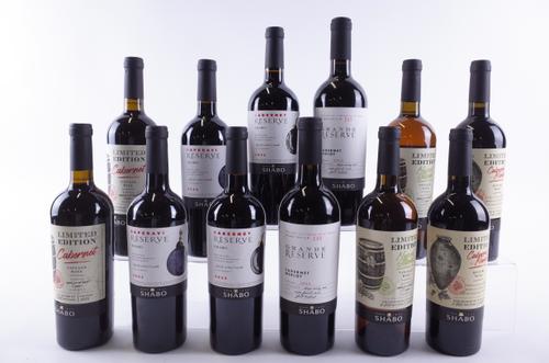 TEN BOTTLES UKRANIAN RED AND TWO WHITE WINE