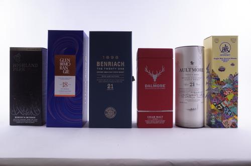 SIX BOTTLES LUXURY SINGLE MALT SCOTCH WHISKY