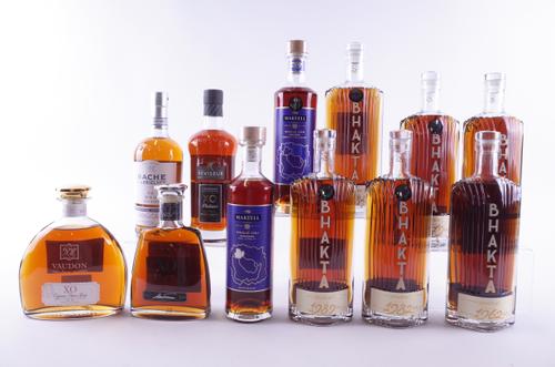 TWELVE BOTTLES COGNAC AND ARMAGNAC