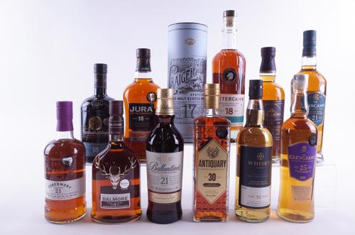 TWELVE BOTTLES LUXURY SCOTCH WHISKY
