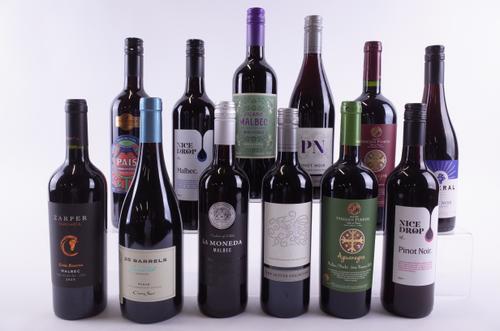 TWELVE BOTTLES CHILEAN RED WINE